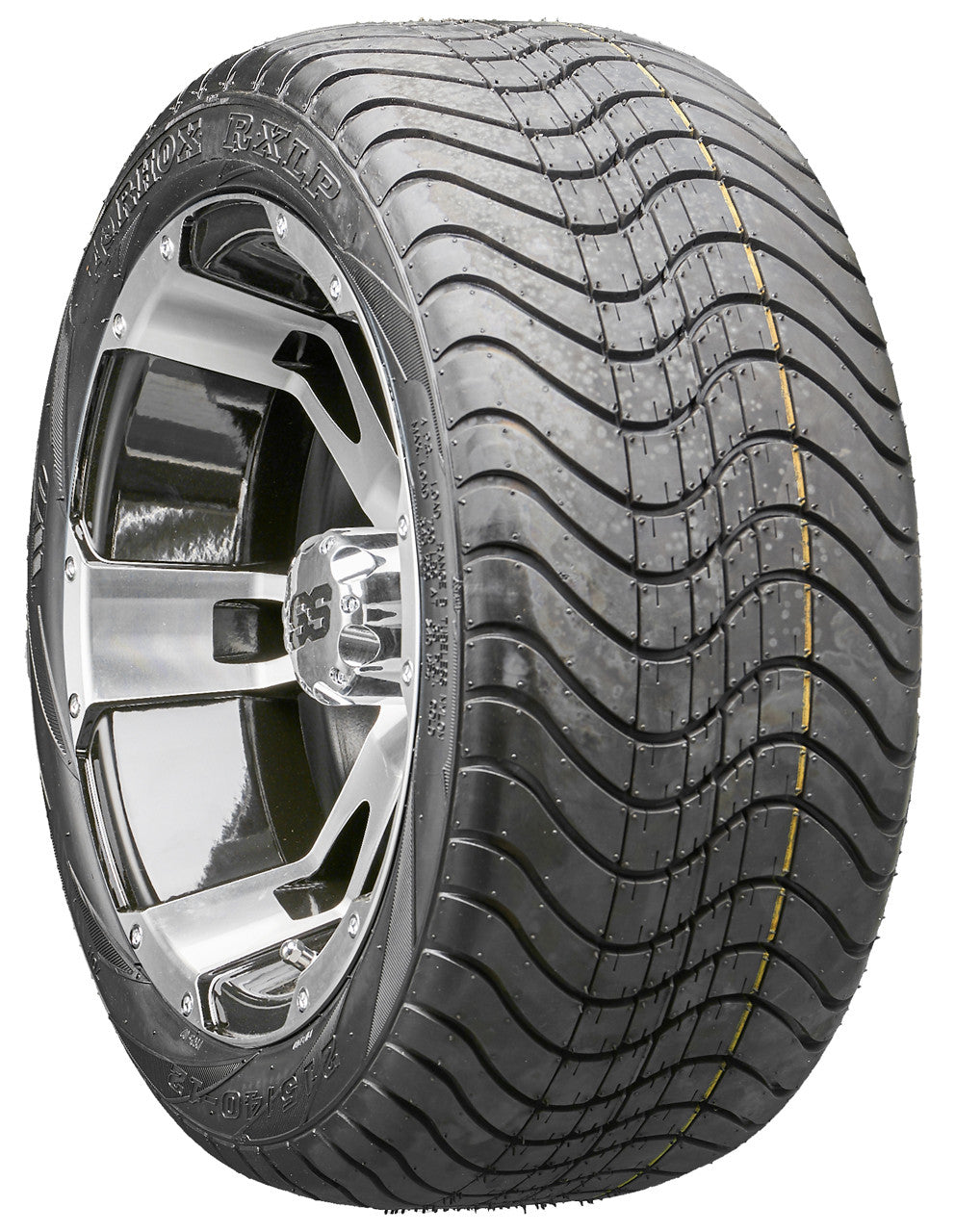 12" RHOX RX320 Machined Wheels and LowPro Tires Combo