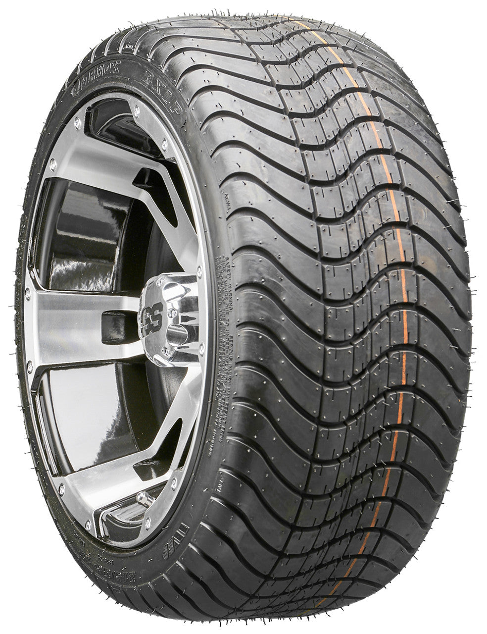 12" RHOX RX320 Machined Wheels and LowPro Tires Combo