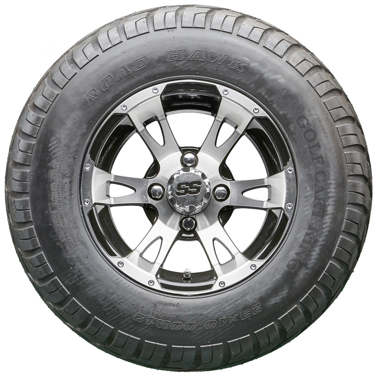 Golf Cart Wheels and Tires - RHOX RX320 Machined 12" - All-Terrain