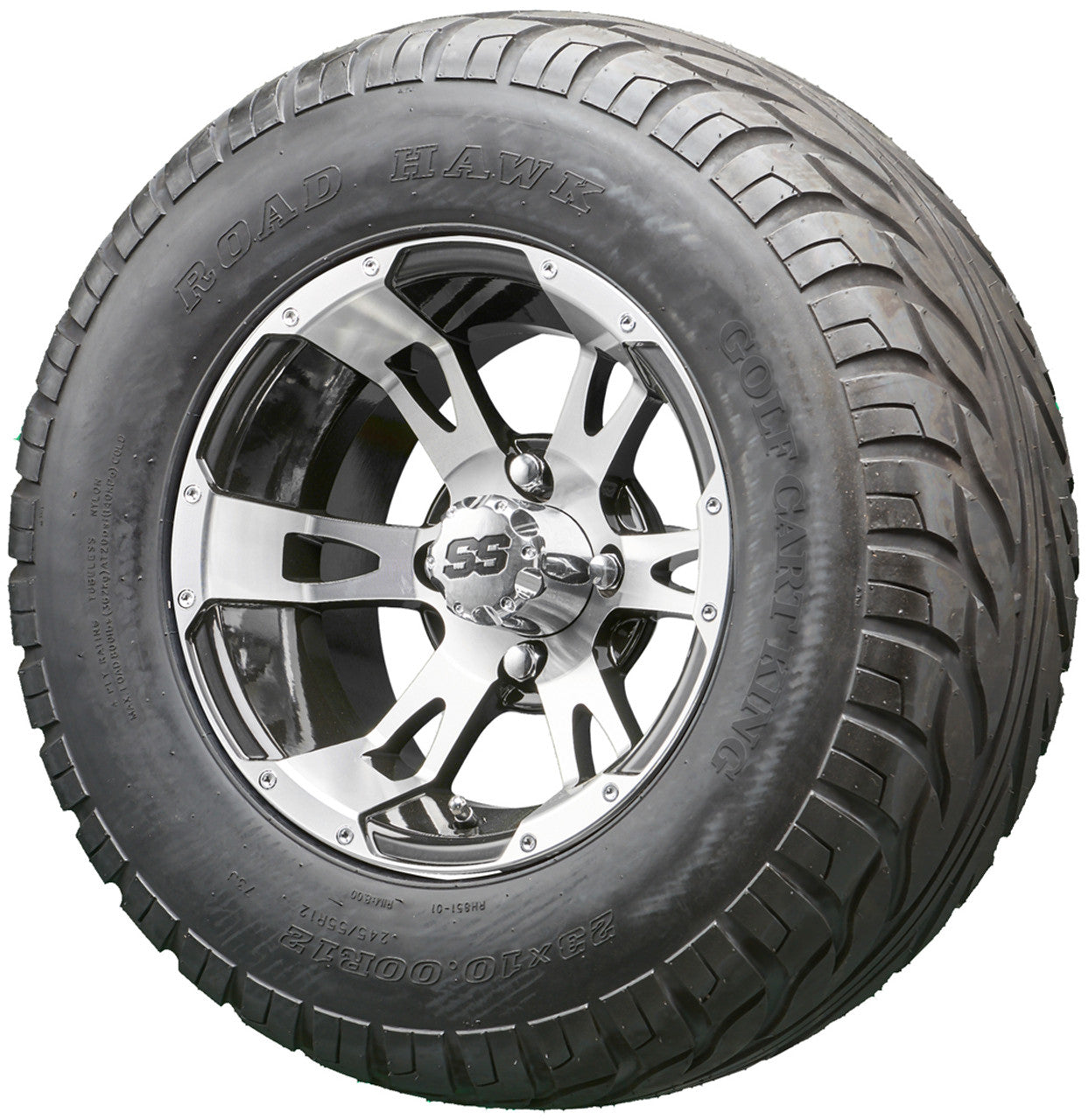 Golf Cart Wheels and Tires - RHOX RX320 Machined 12" - All-Terrain