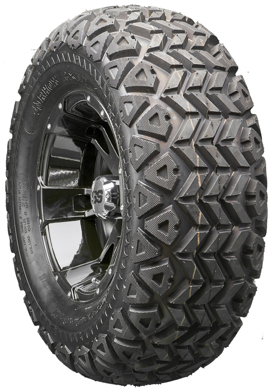 Golf Cart Wheels and Tires - RHOX RX321 Black 12" - All-Terrain