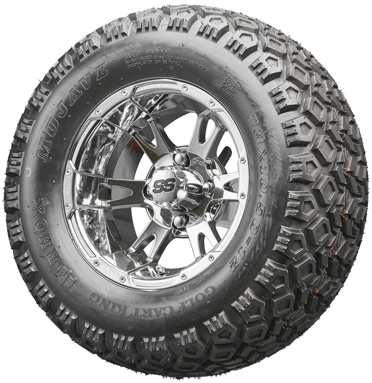 Golf Cart Wheels and Tires - RHOX RX322 Chrome 12" - All-Terrain