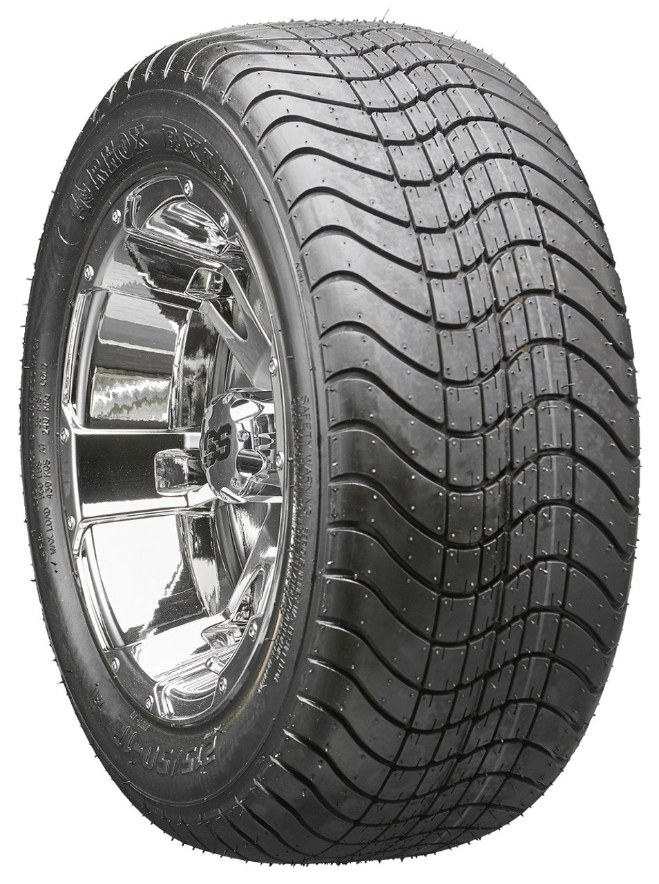 12" RHOX RX322 Chrome Wheels and LowPro Tires Combo