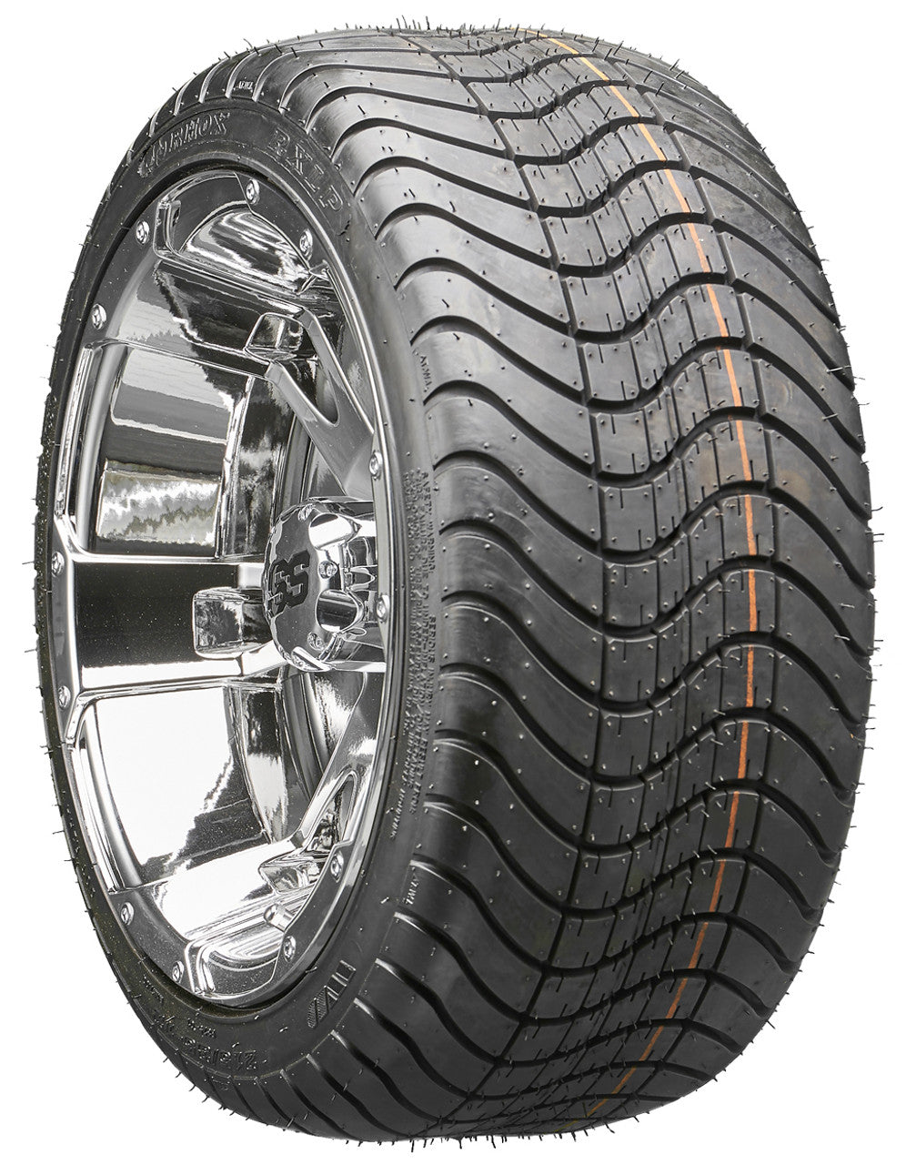 12" RHOX RX322 Chrome Wheels and LowPro Tires Combo