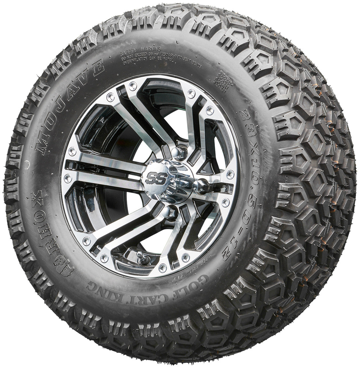 Golf Cart Wheels and Tires - RHOX RX330 Machined 12" - All-Terrain
