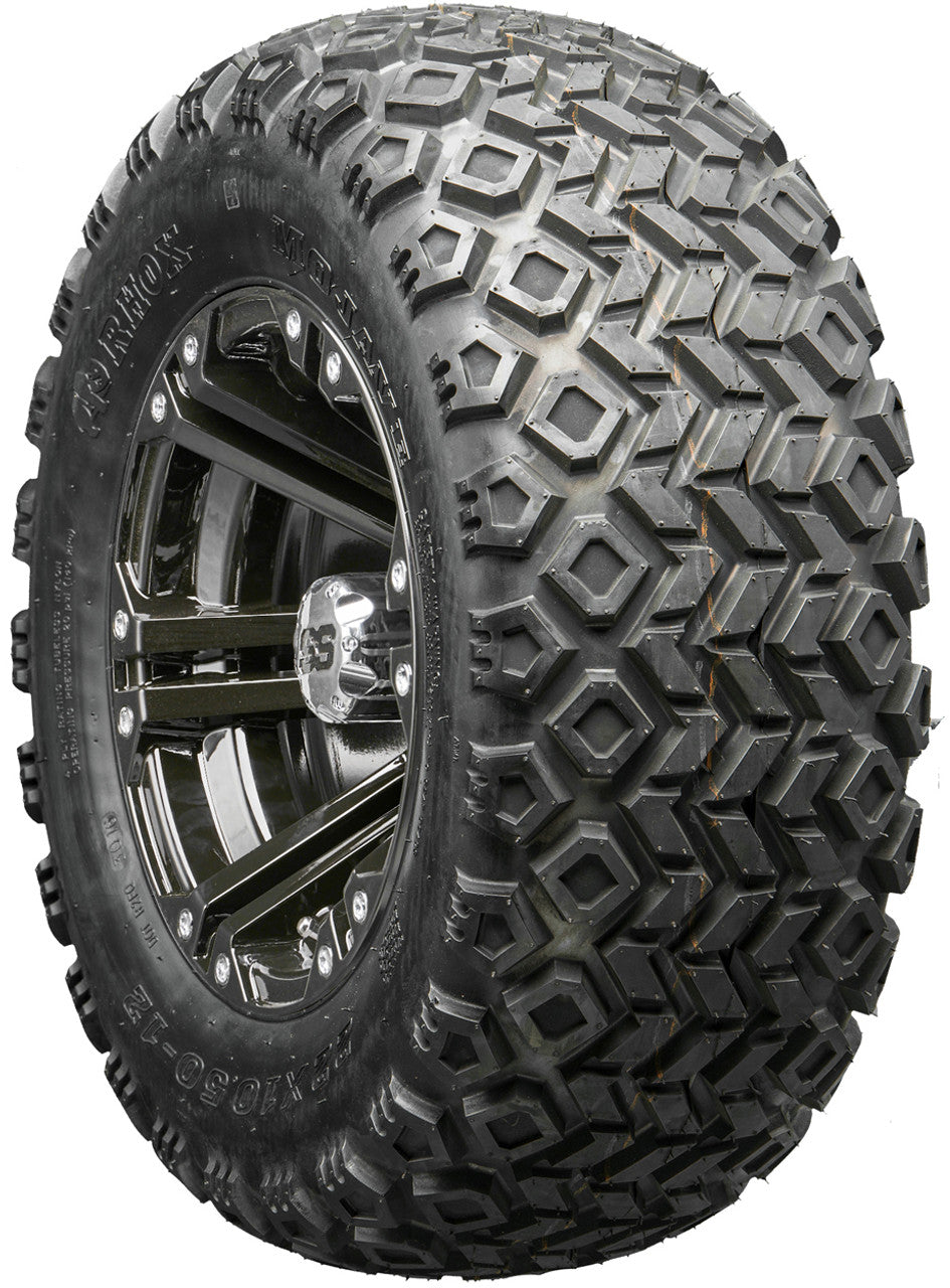 Golf Cart Wheels and Tires - RHOX RX331 Black 12" - All-Terrain