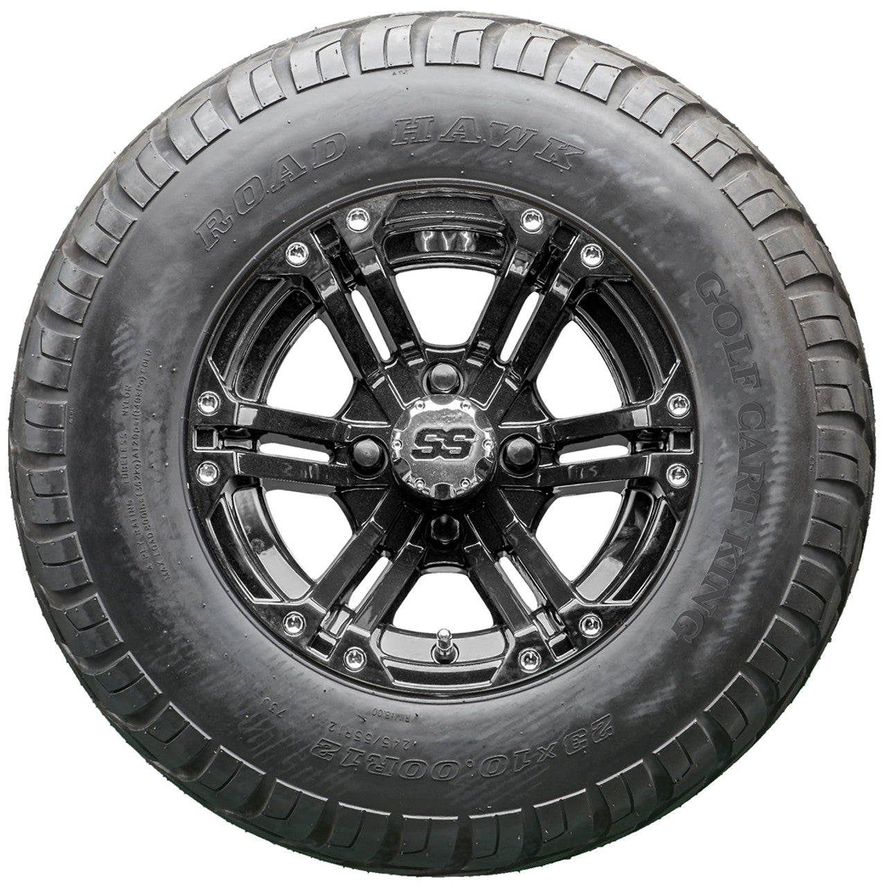 Golf Cart Wheels and Tires - RHOX RX331 Black 12" - All-Terrain
