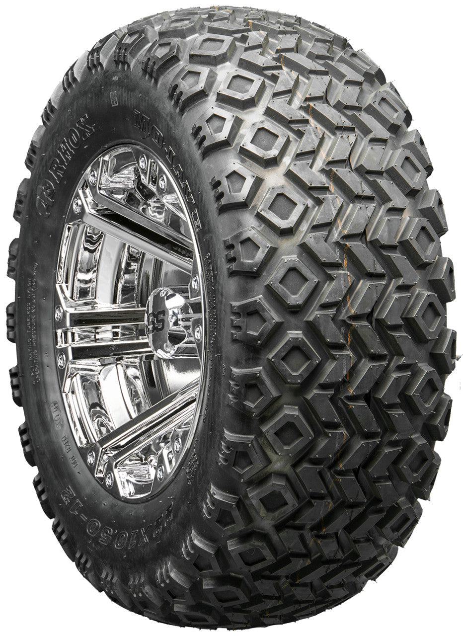 Golf Cart Wheels and Tires - RHOX RX332 Chrome 12" - All-Terrain