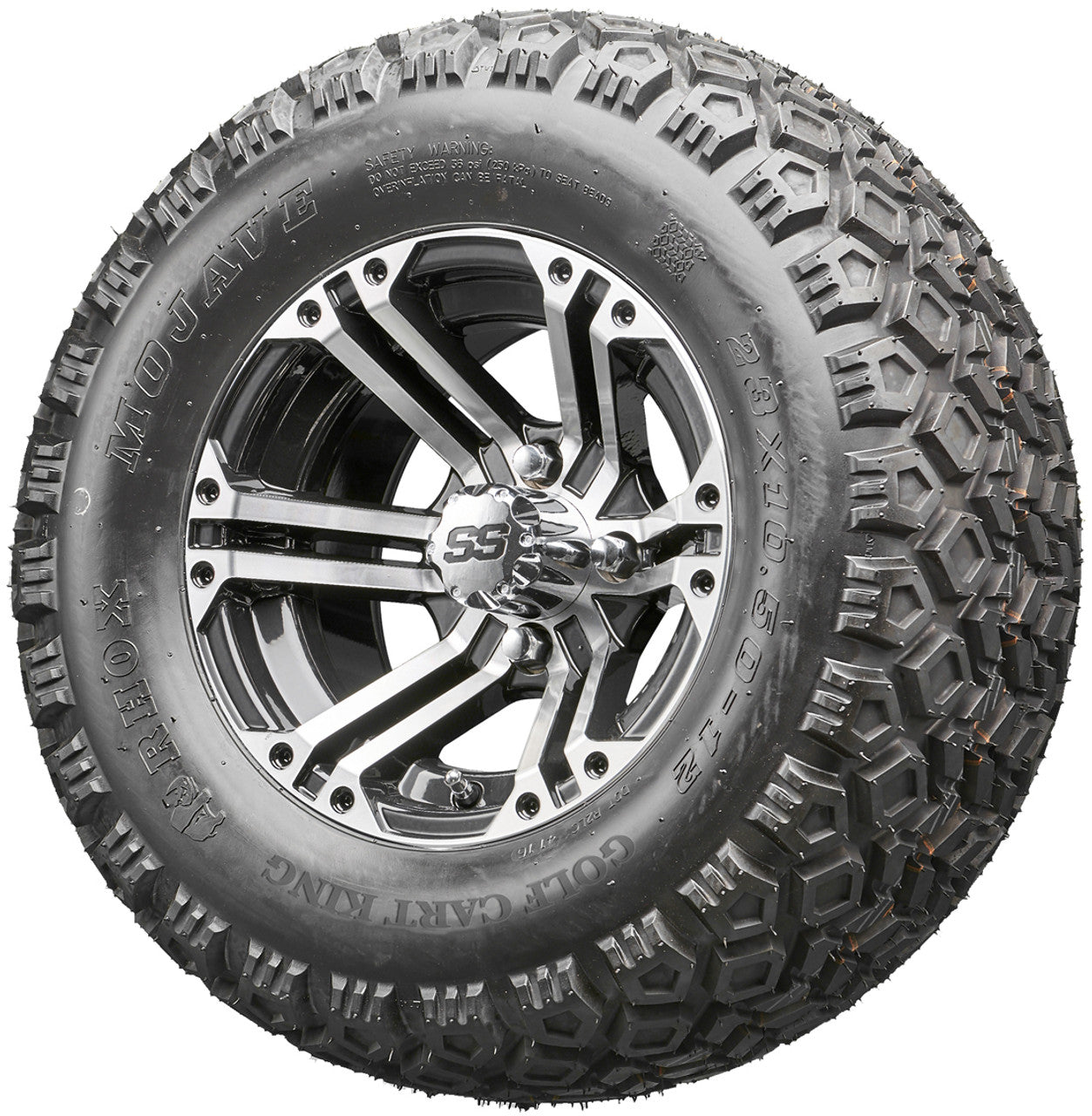 Golf Cart Wheels and Tires - RHOX RX333 Machined 12" - All-Terrain