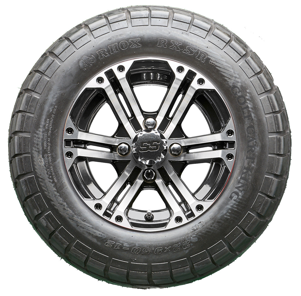 Golf Cart Wheels and Tires - RHOX RX333 Machined 12" - All-Terrain