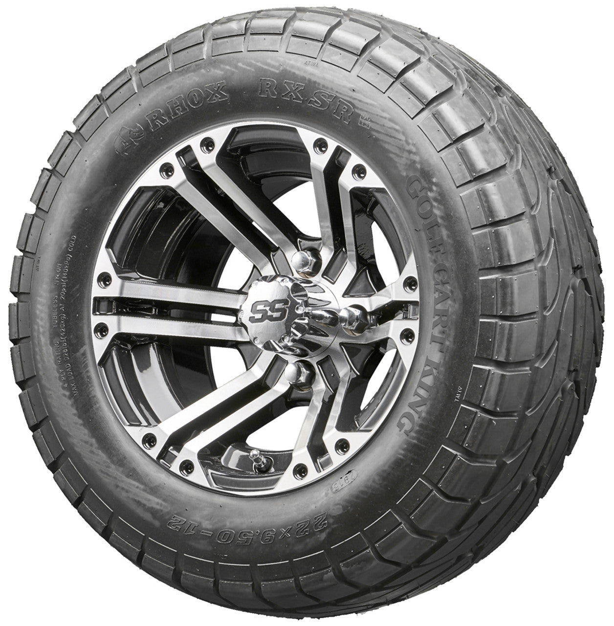 Golf Cart Wheels and Tires - RHOX RX333 Machined 12" - All-Terrain