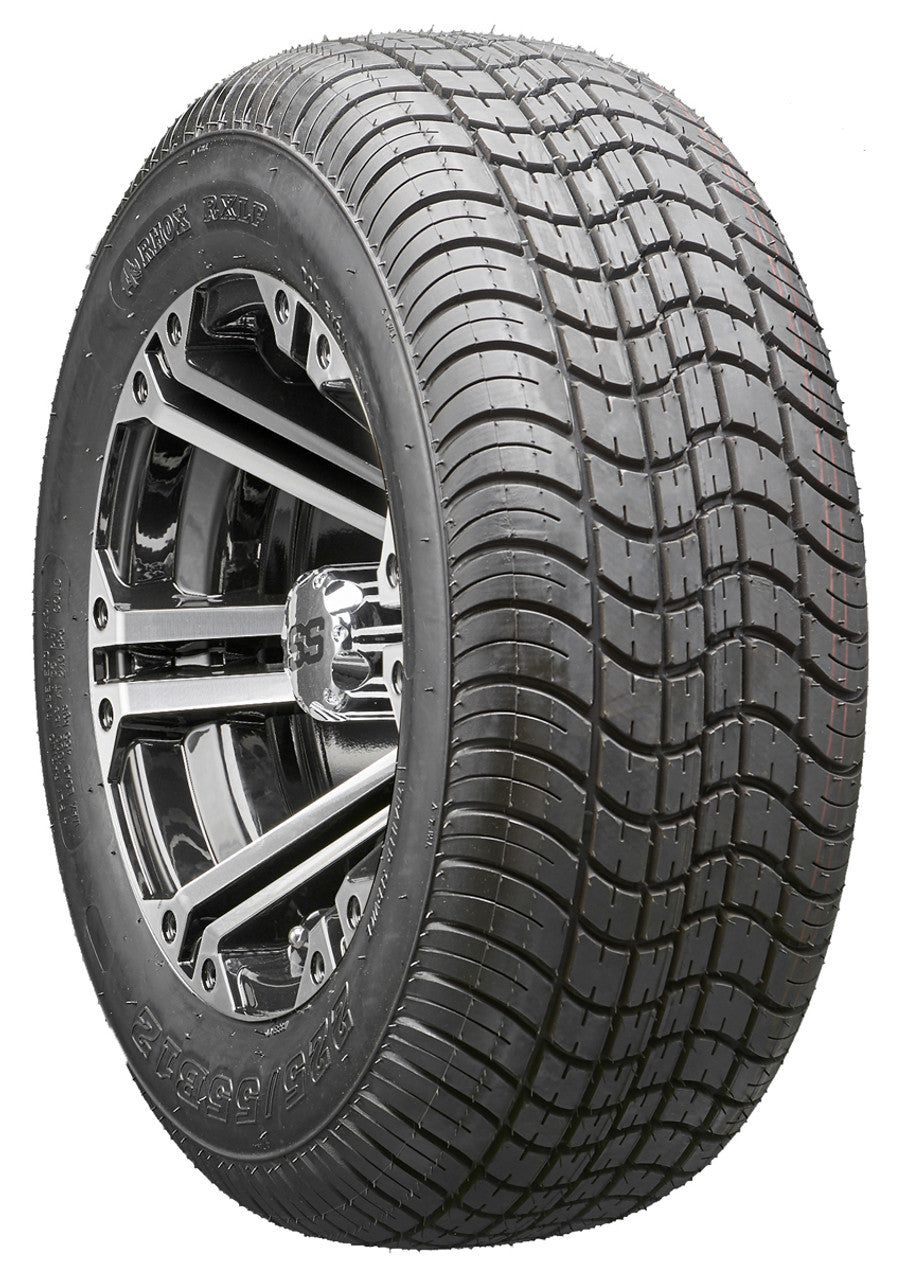 12" RHOX RX333 Machined Wheels and LowPro Tires Combo