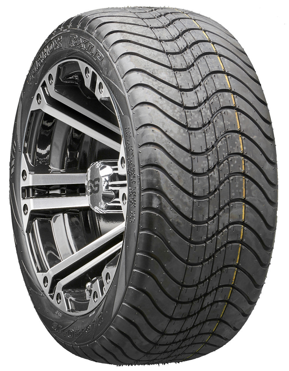 12" RHOX RX333 Machined Wheels and LowPro Tires Combo