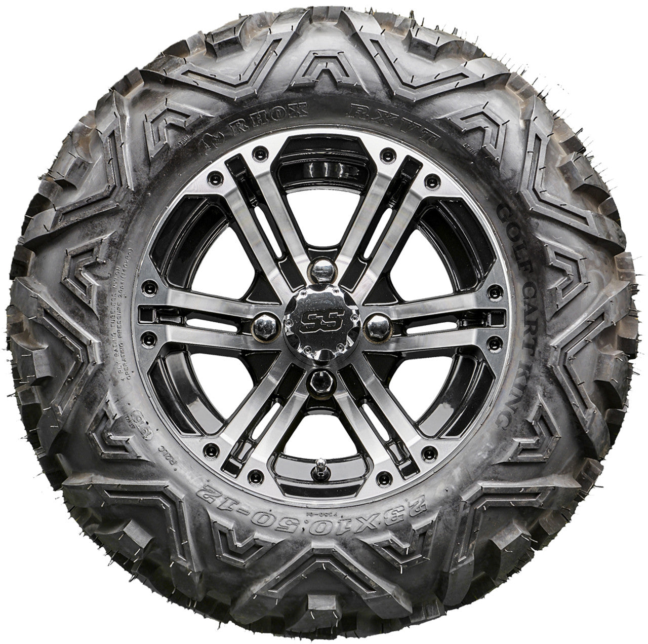 Golf Cart Wheels and Tires - RHOX RX333 Machined 12" - All-Terrain