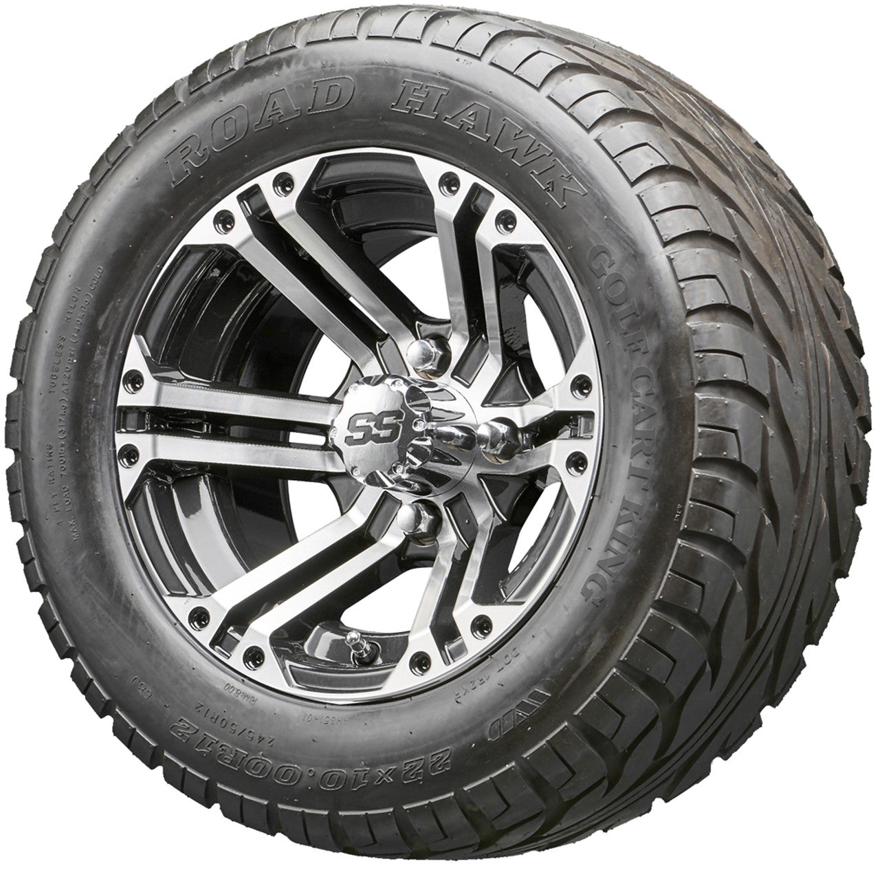 Golf Cart Wheels and Tires - RHOX RX333 Machined 12" - All-Terrain