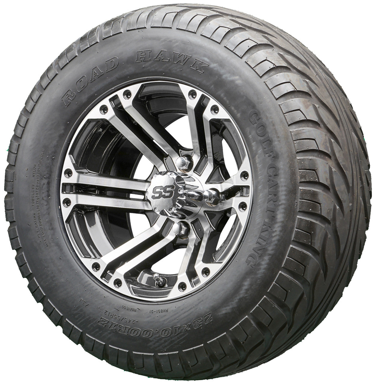 Golf Cart Wheels and Tires - RHOX RX333 Machined 12" - All-Terrain