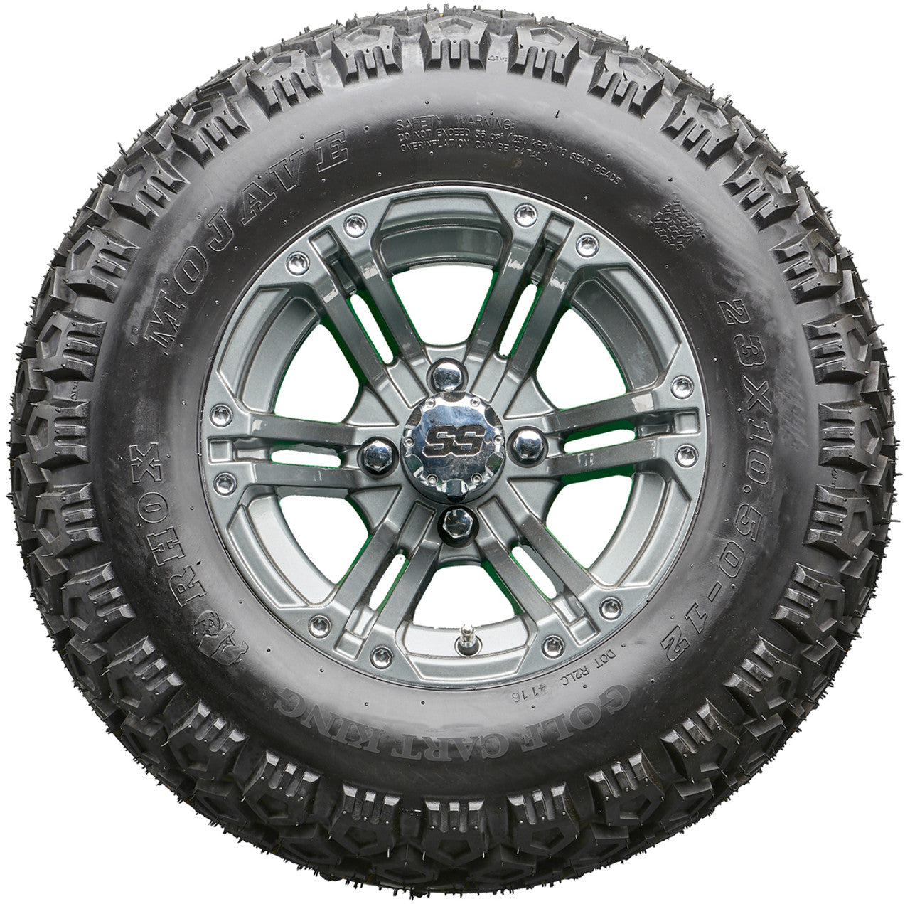 Golf Cart Wheels and Tires - RHOX RX335 Gun Metal 12" - All-Terrain