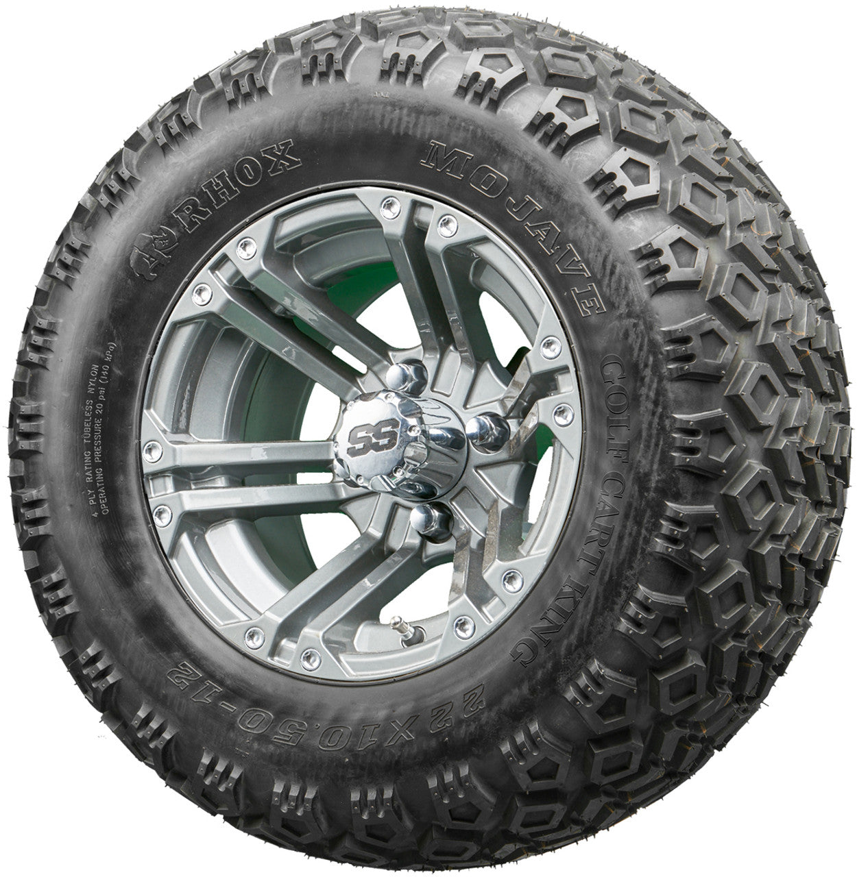 Golf Cart Wheels and Tires - RHOX RX335 Gun Metal 12" - All-Terrain