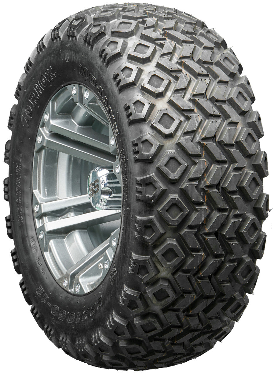 Golf Cart Wheels and Tires - RHOX RX335 Gun Metal 12" - All-Terrain