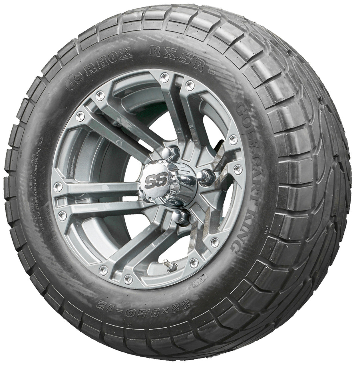 Golf Cart Wheels and Tires - RHOX RX335 Gun Metal 12" - All-Terrain