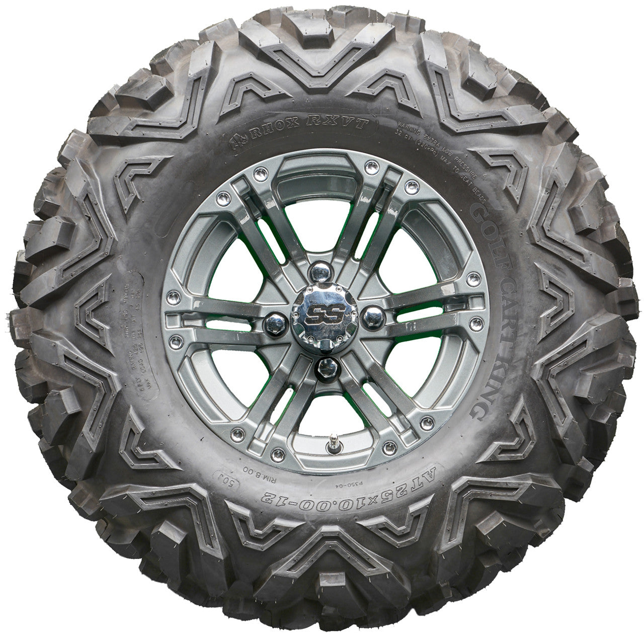 Golf Cart Wheels and Tires - RHOX RX335 Gun Metal 12" - All-Terrain