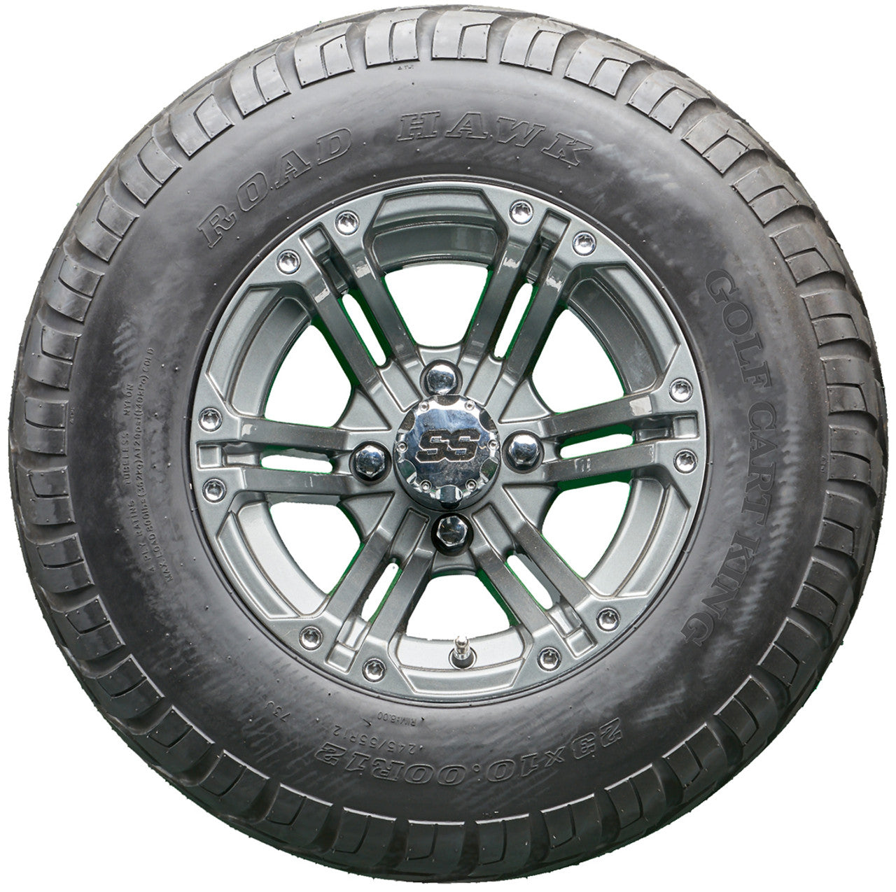 Golf Cart Wheels and Tires - RHOX RX335 Gun Metal 12" - All-Terrain