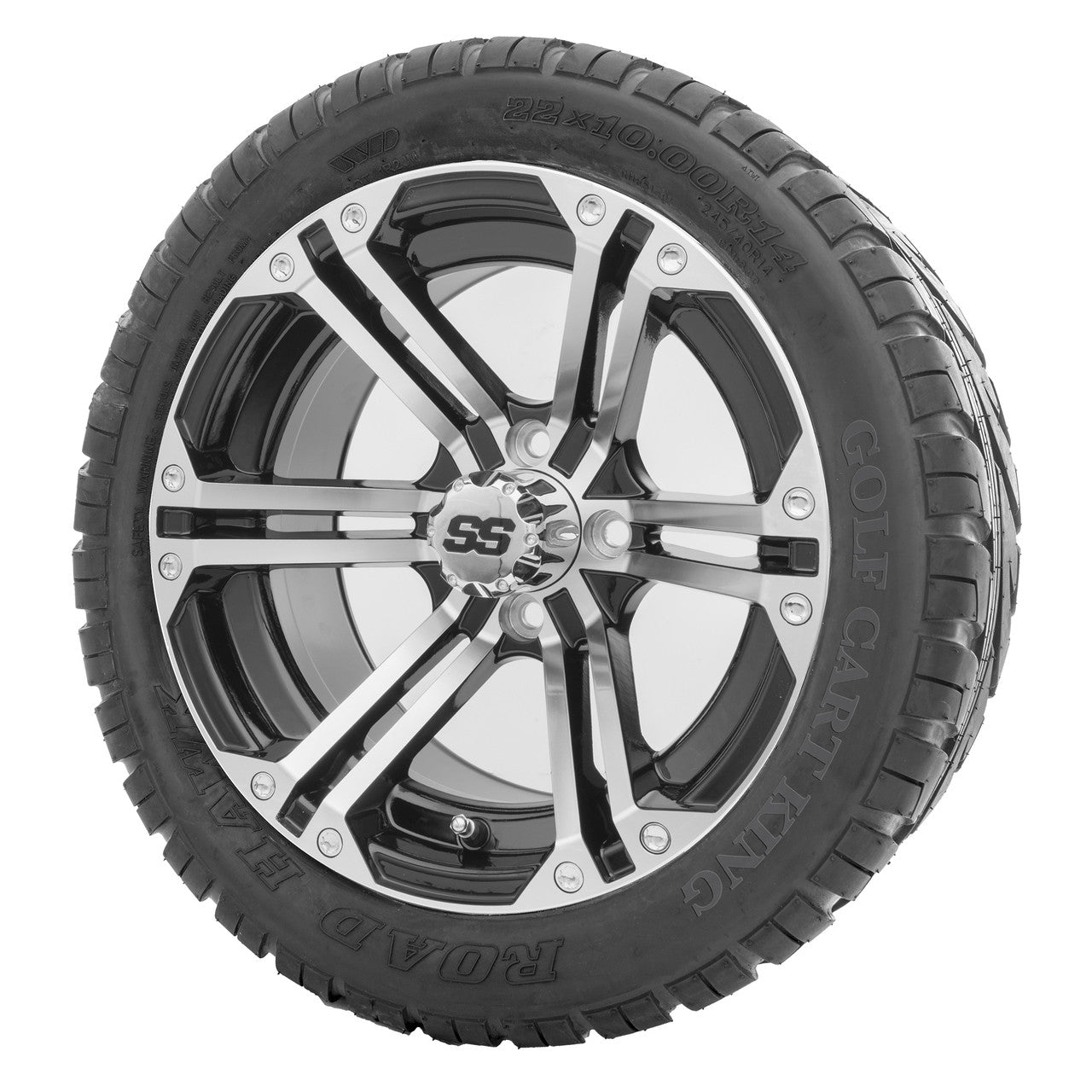 14" RHOX RX350 Machined Wheels and Lifted Tires Combo