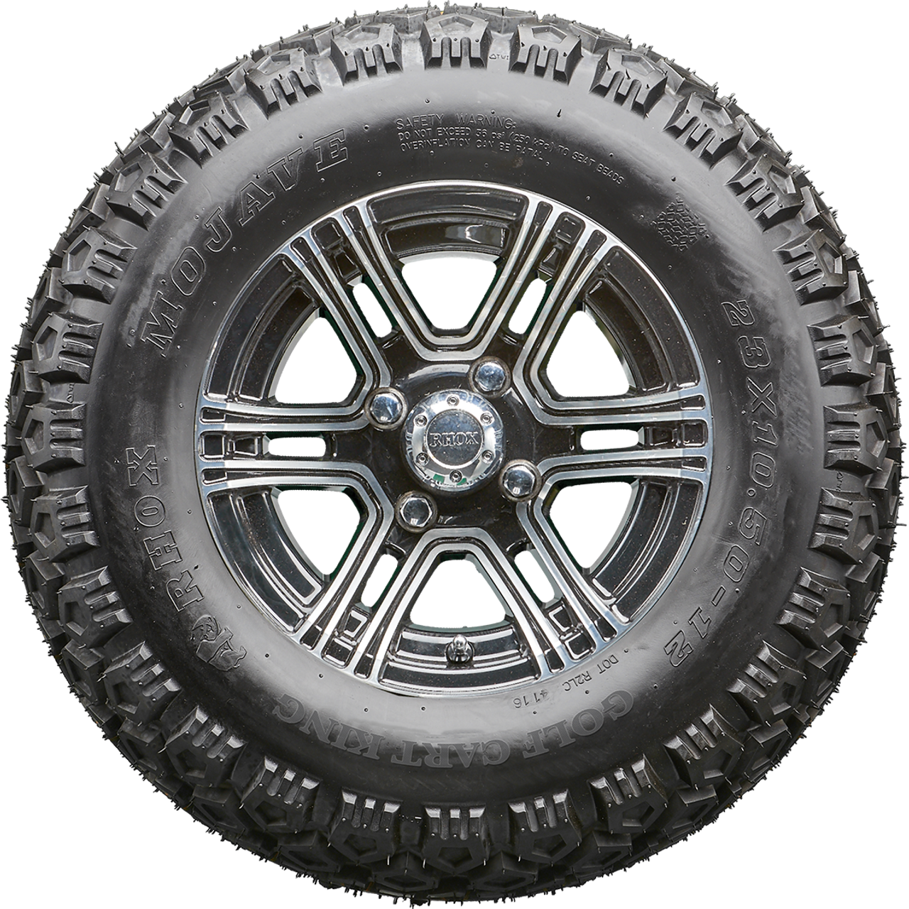 Golf Cart Wheels and Tires - RHOX RX360 Machined 12" - All-Terrain