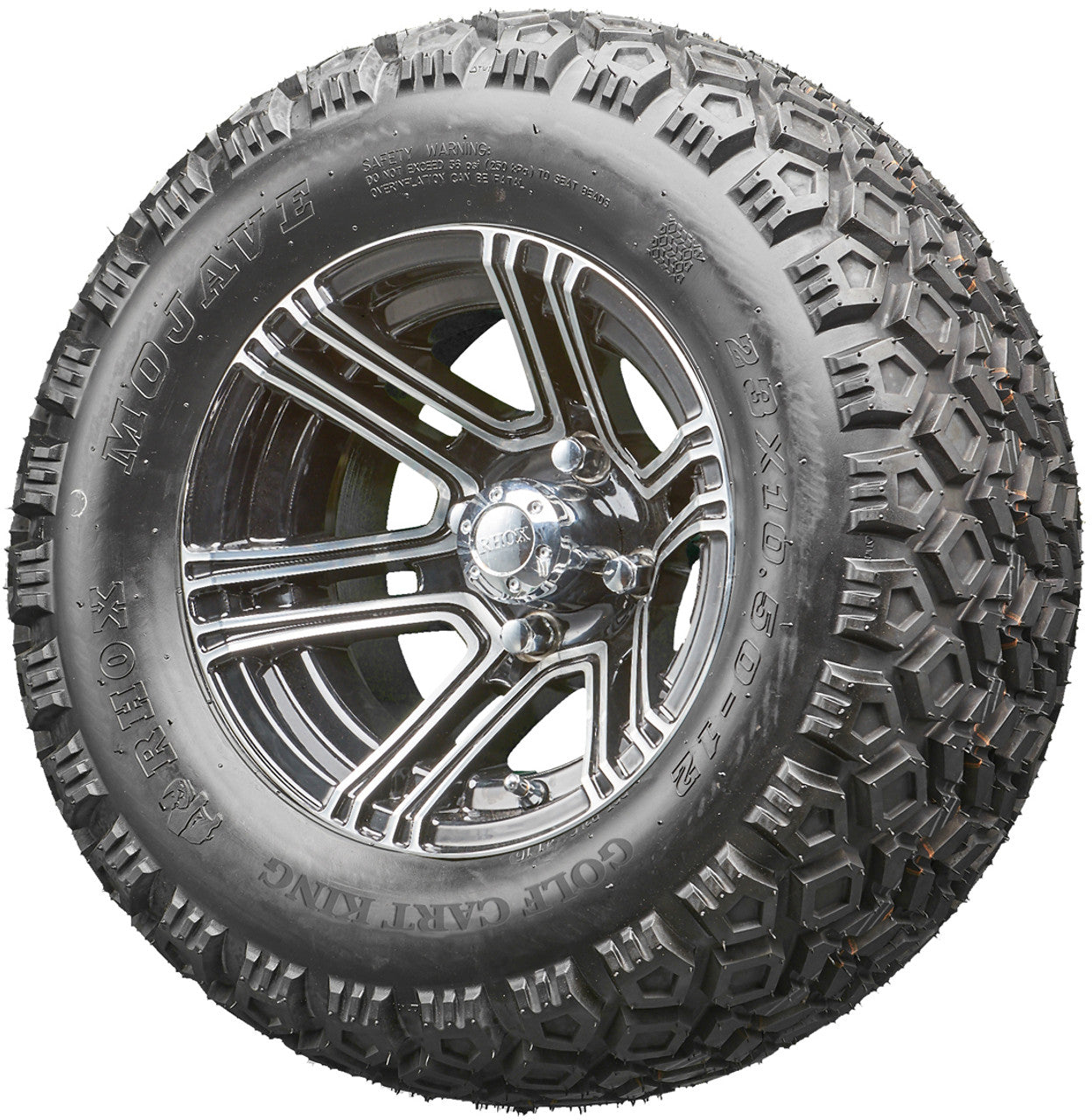 Golf Cart Wheels and Tires - RHOX RX360 Machined 12" - All-Terrain