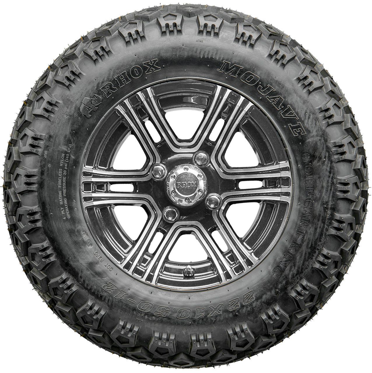 Golf Cart Wheels and Tires - RHOX RX360 Machined 12" - All-Terrain