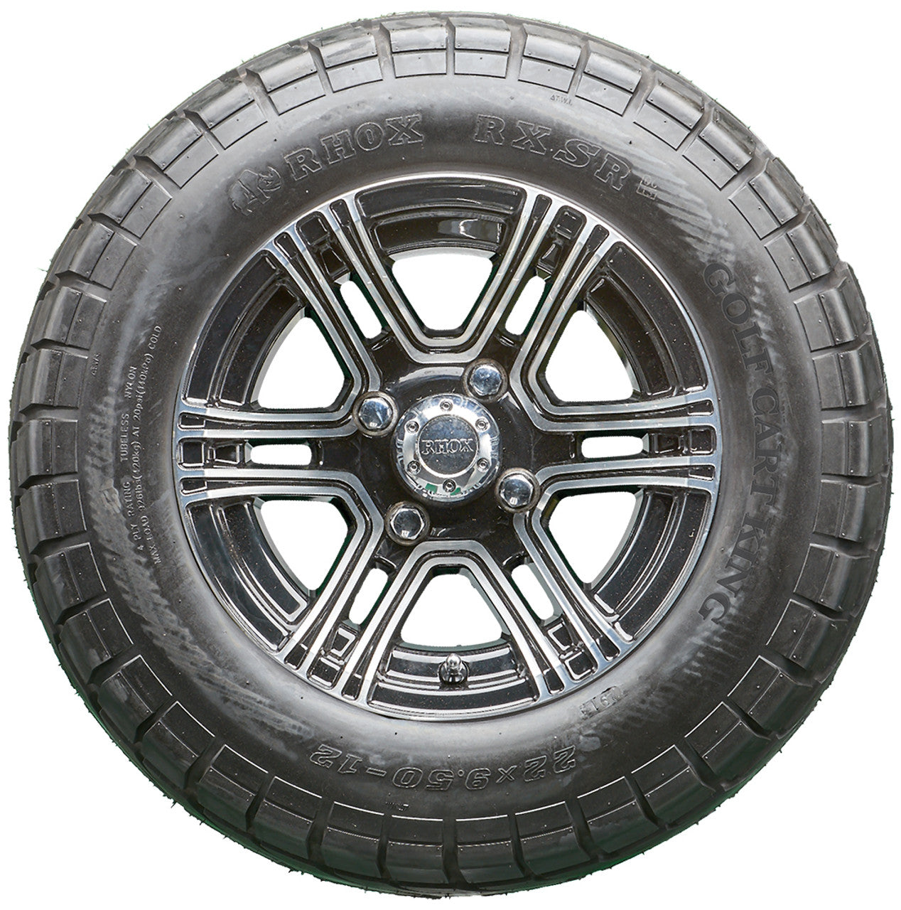 Golf Cart Wheels and Tires - RHOX RX360 Machined 12" - All-Terrain