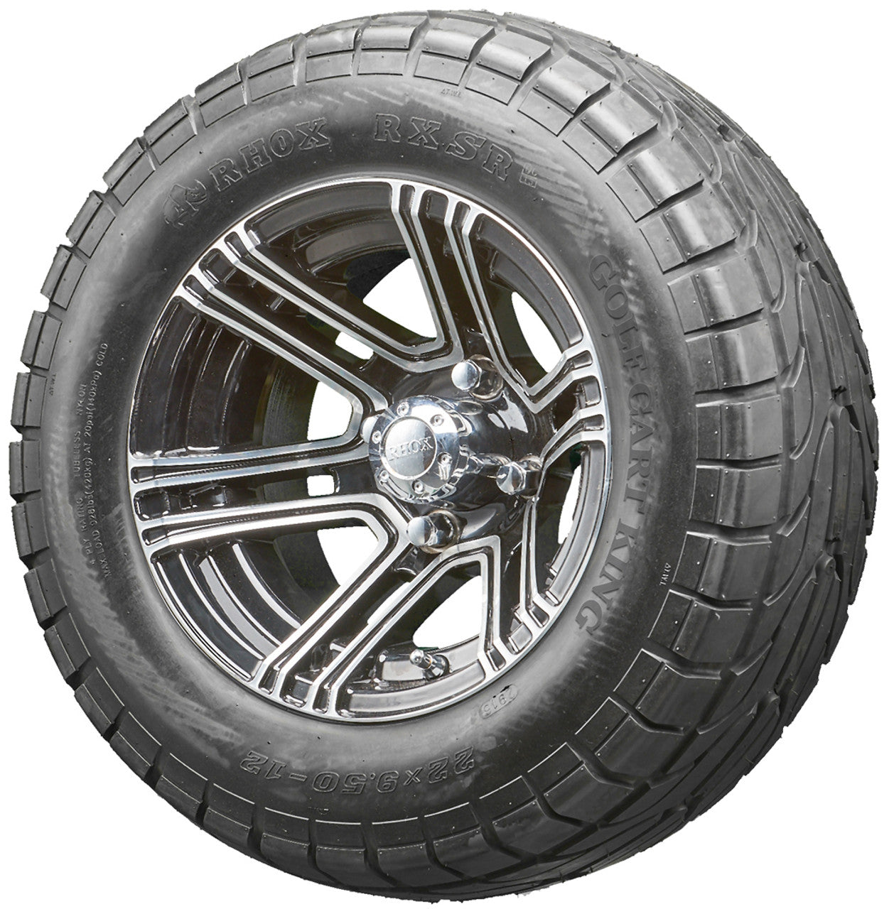 Golf Cart Wheels and Tires - RHOX RX360 Machined 12" - All-Terrain