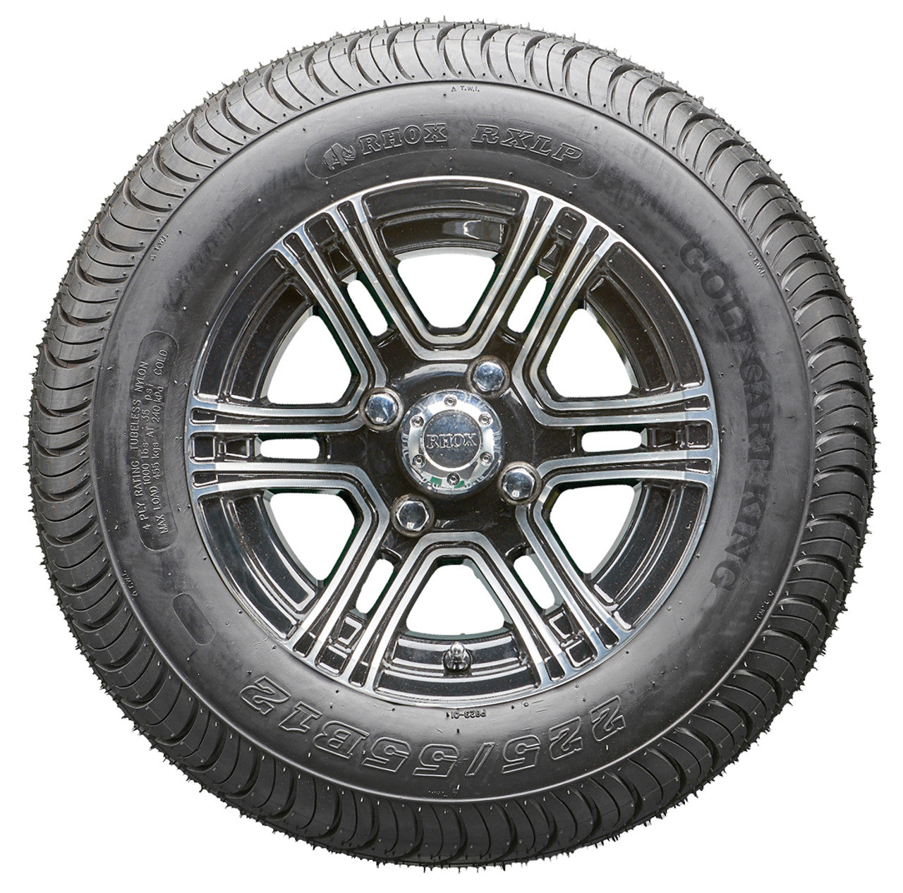 RHOX RX360 12" Machined Wheels and LowPro Tires Combo