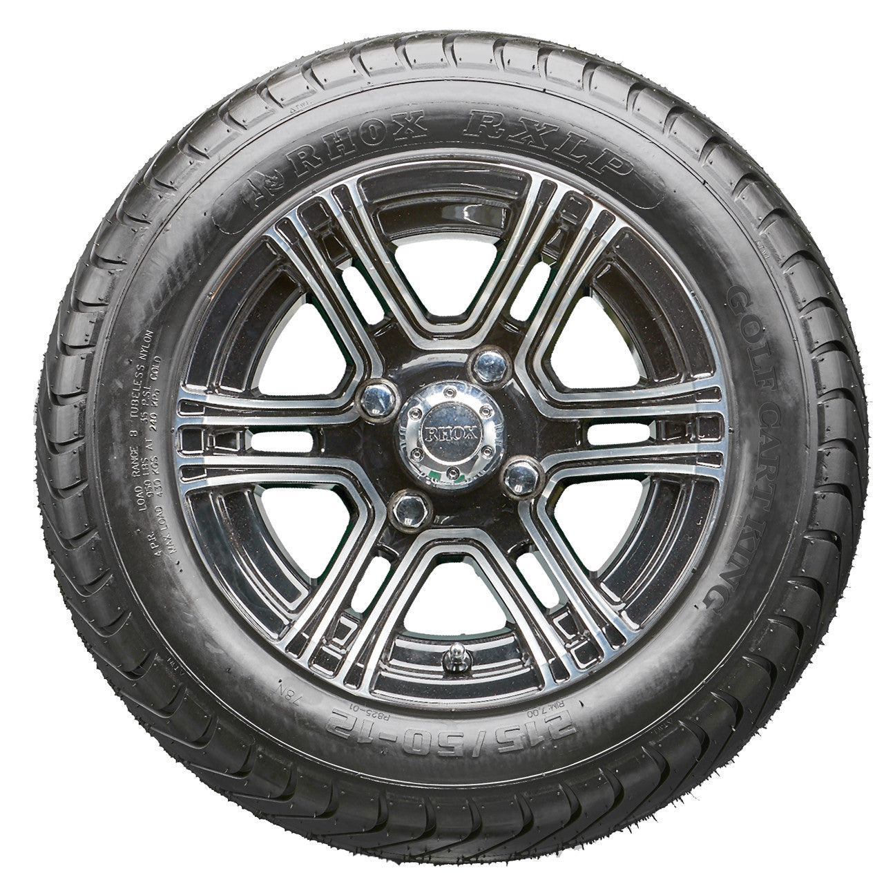 RHOX RX360 12" Machined Wheels and LowPro Tires Combo