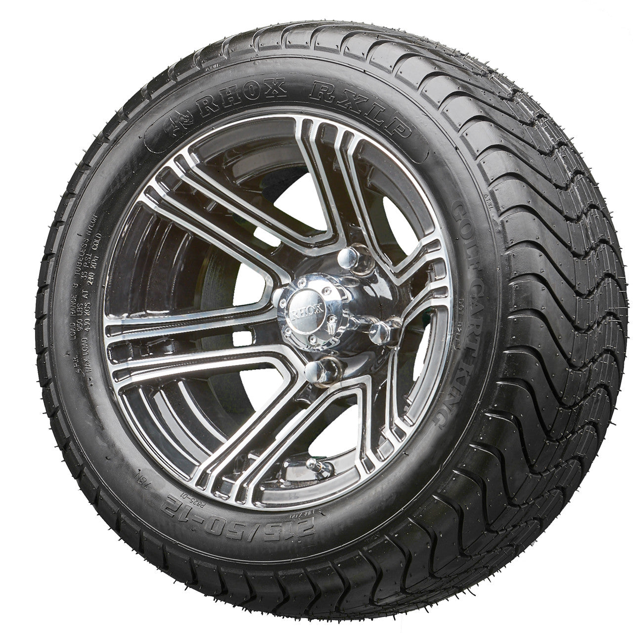 RHOX RX360 12" Machined Wheels and LowPro Tires Combo