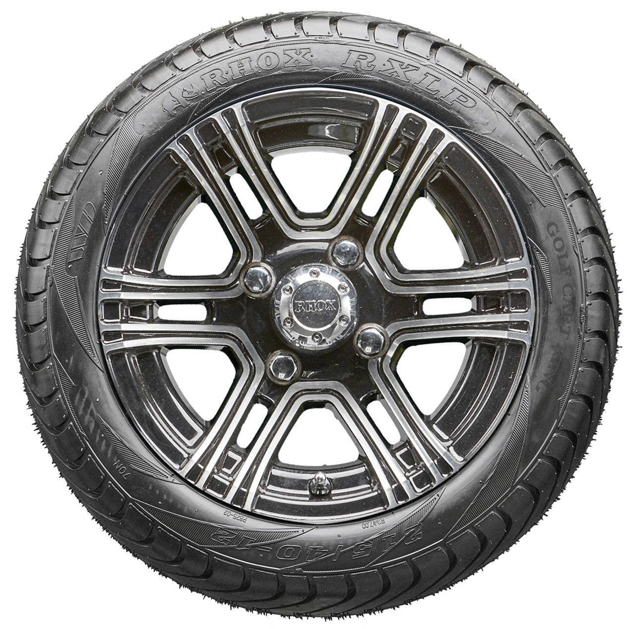 RHOX RX360 12" Machined Wheels and LowPro Tires Combo