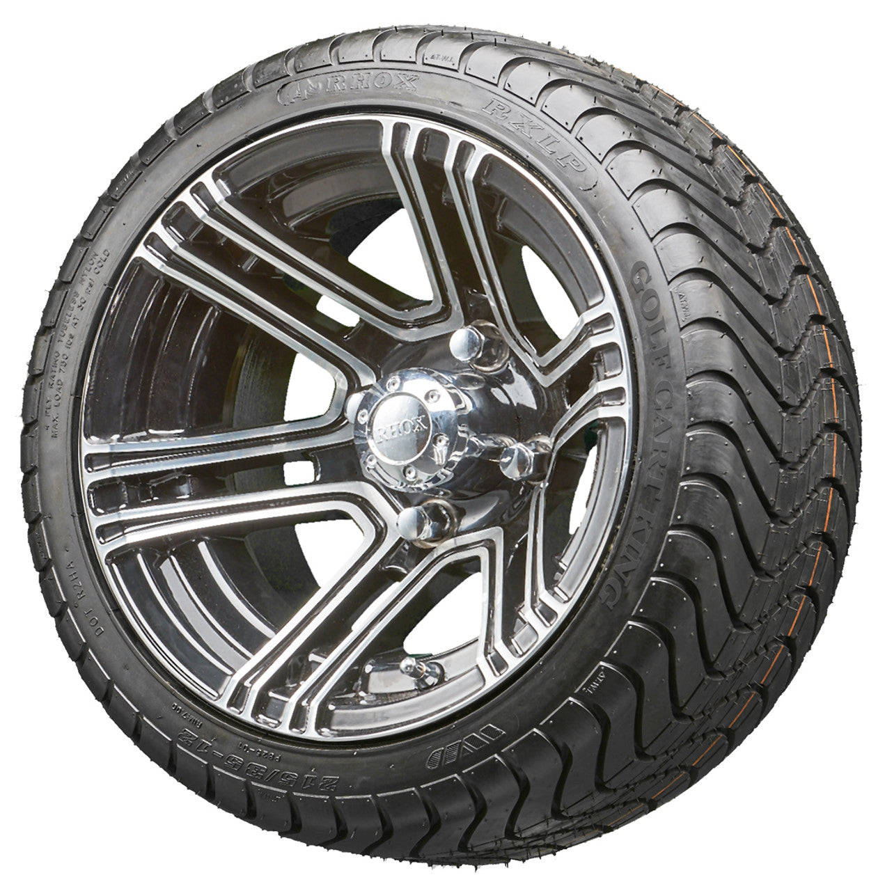 RHOX RX360 12" Machined Wheels and LowPro Tires Combo