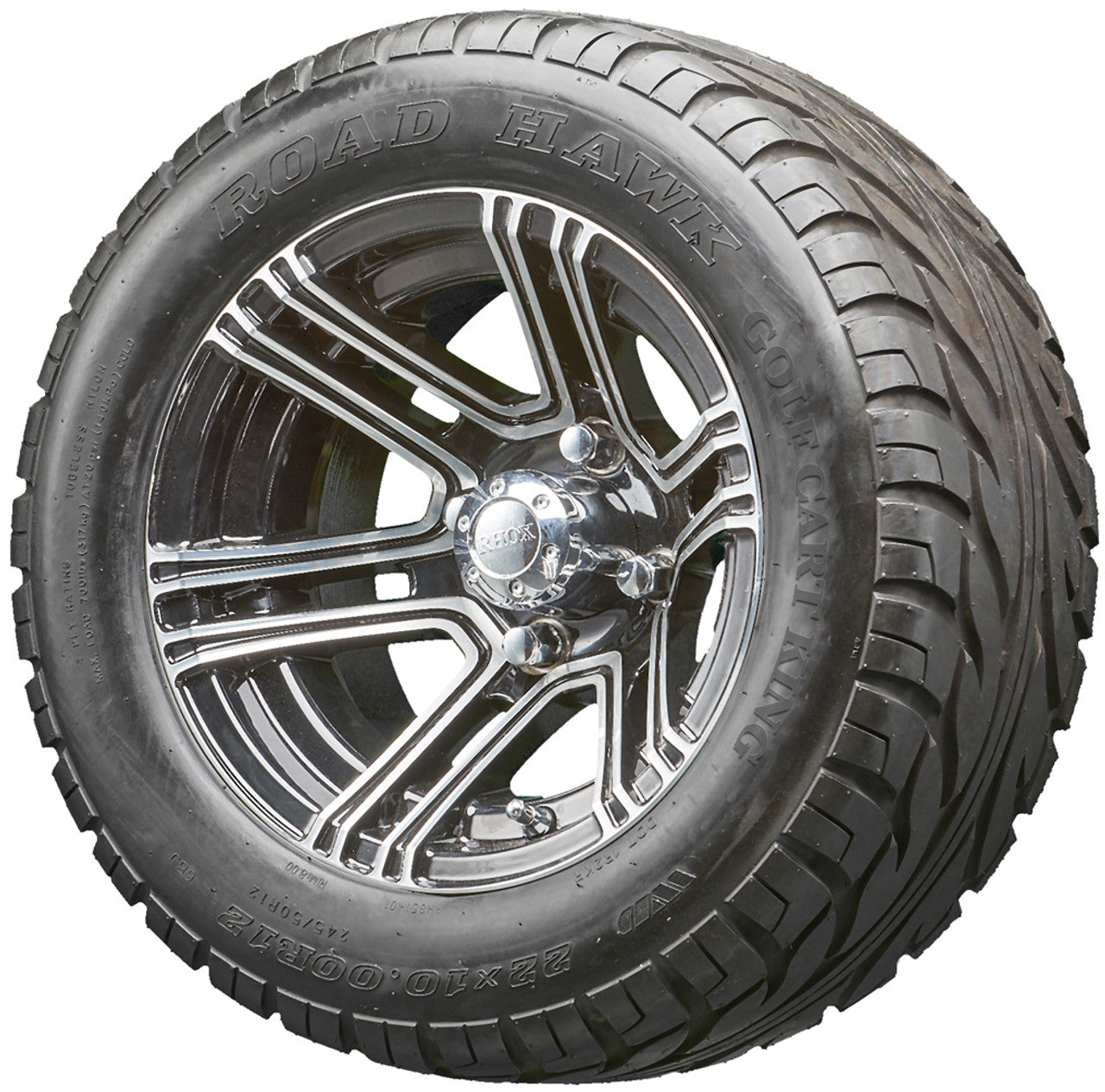 Golf Cart Wheels and Tires - RHOX RX360 Machined 12" - All-Terrain