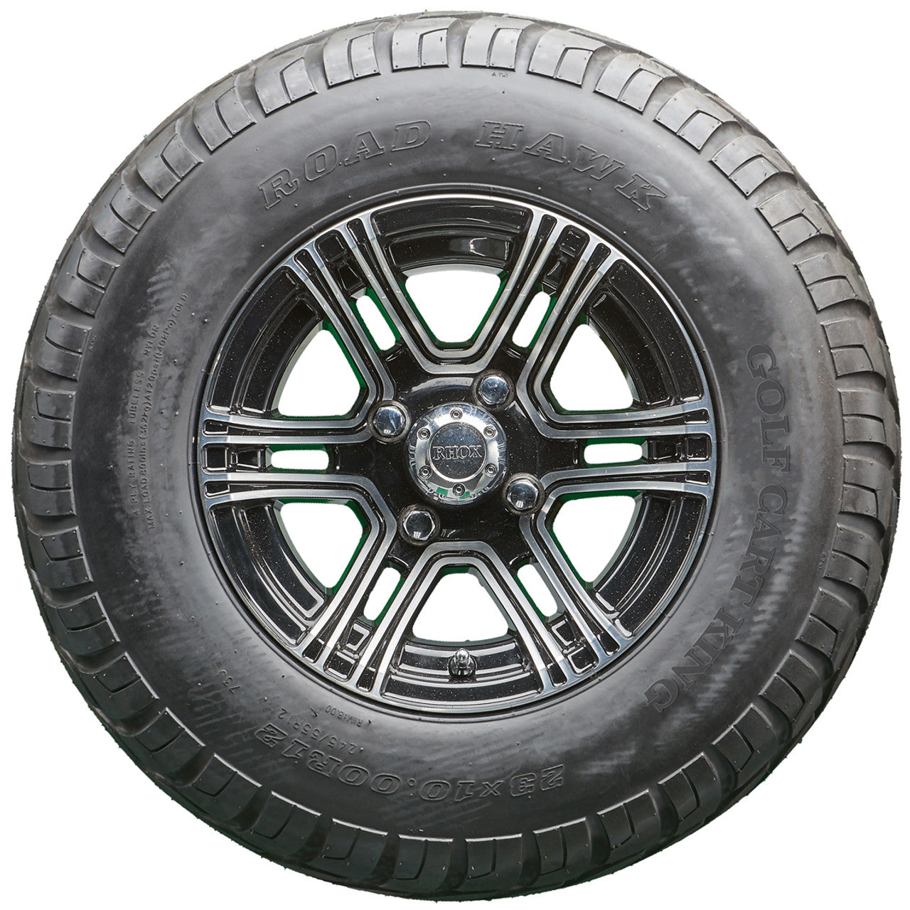 Golf Cart Wheels and Tires - RHOX RX360 Machined 12" - All-Terrain
