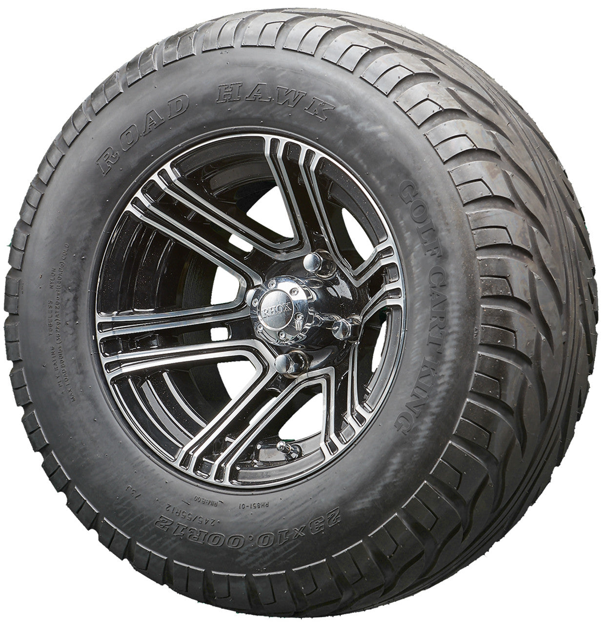 Golf Cart Wheels and Tires - RHOX RX360 Machined 12" - All-Terrain