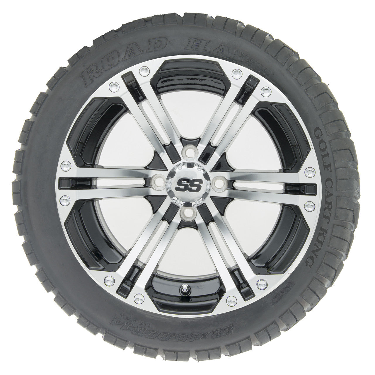 14" RHOX RX350 Machined Wheels and Lifted Tires Combo
