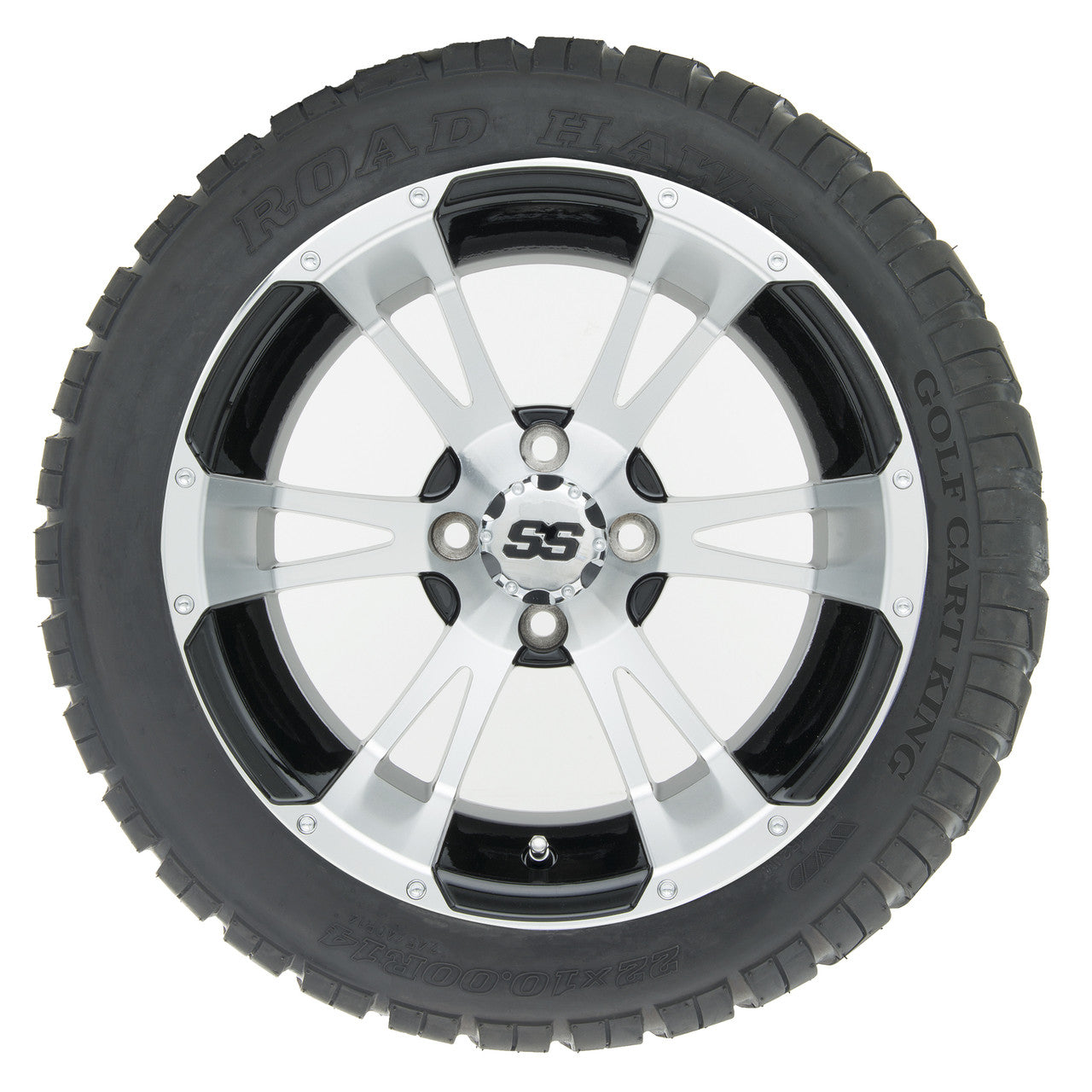 14" RHOX RX340 Machined Wheels and Lifted Tires Combo