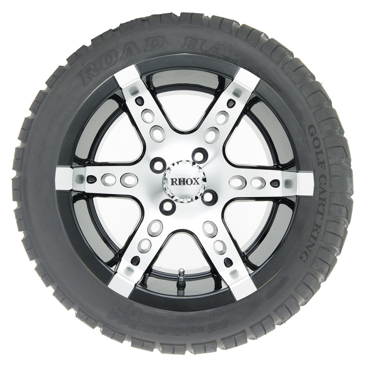 14" RHOX RX260 Machined Wheels and Lifted Tires Combo