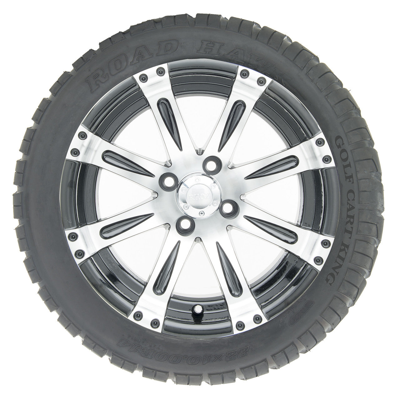 14" RHOX Vegas Machined Wheels and Lifted Tires Combo