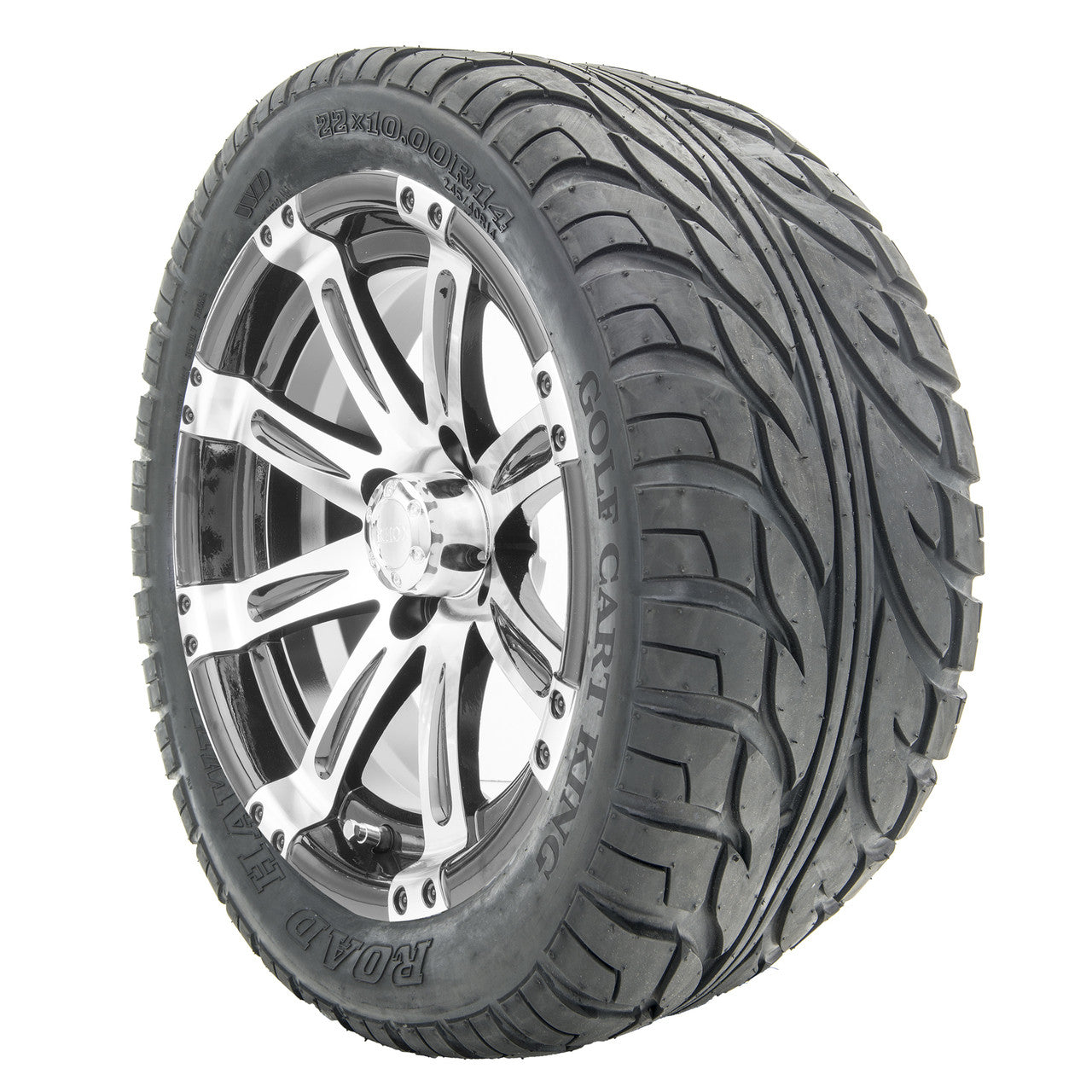 14" RHOX Vegas Machined Wheels and Lifted Tires Combo