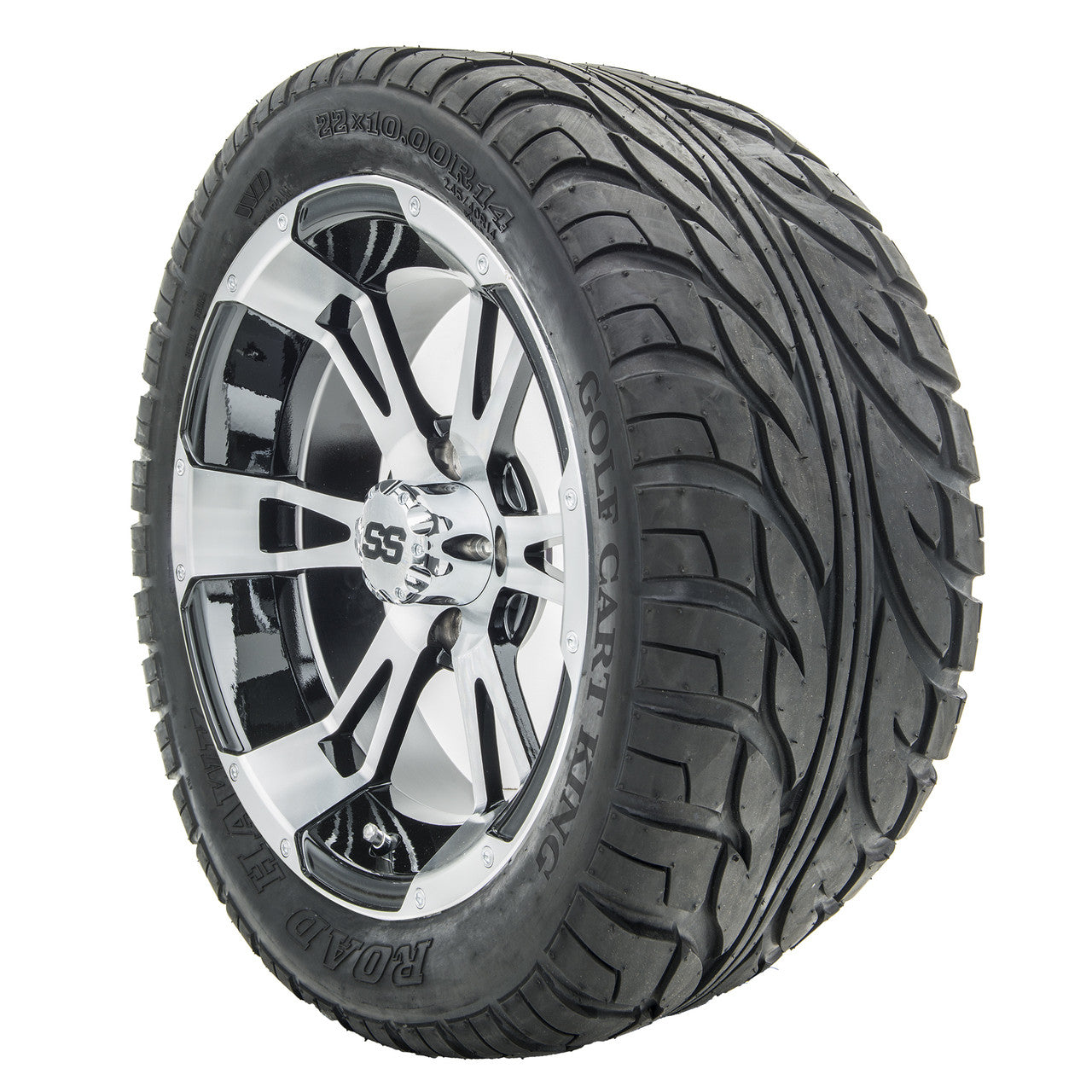 14" RHOX RX340 Machined Wheels and Lifted Tires Combo