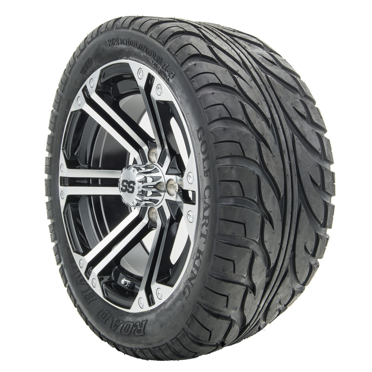 14" RHOX RX350 Machined Wheels and Lifted Tires Combo