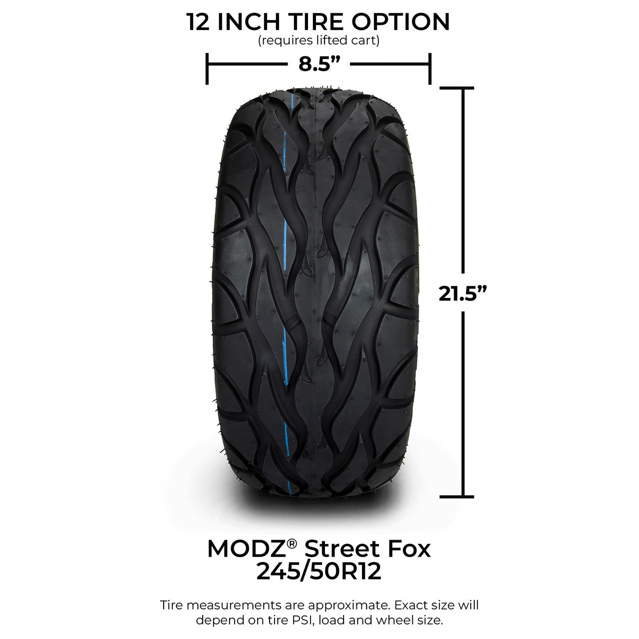 MODZ® 12" Assault Machined Black - LowPro Tires and Wheels Combo