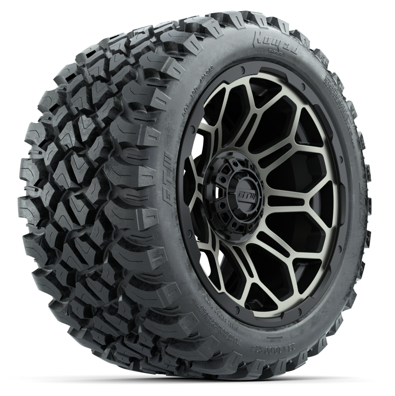 14-Inch GTW Bronze and Black Bravo Off-Road Wheels on 23-Inch GTW Nomad Steel Belted Radial DOT Tires (Set of 4)