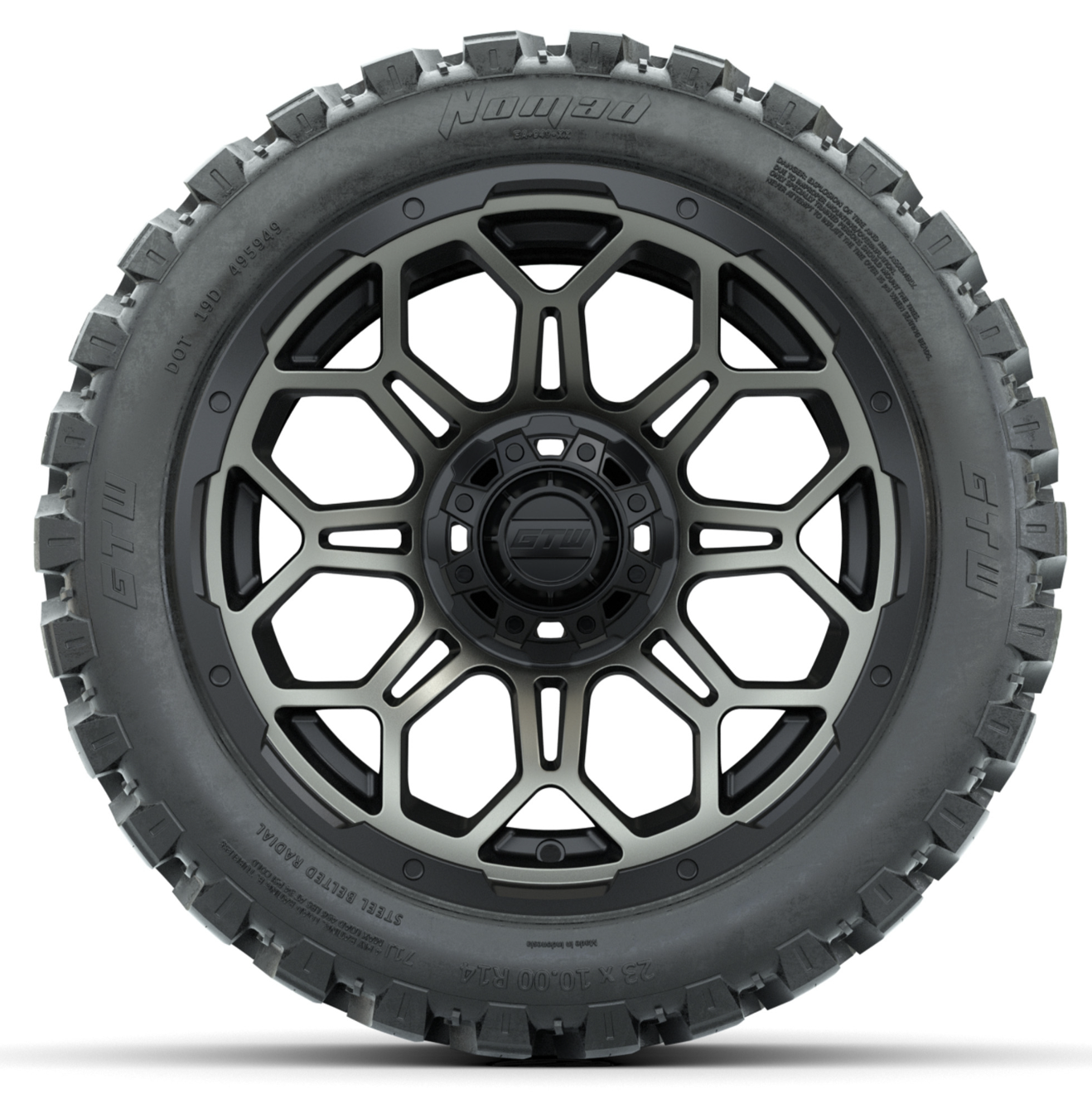 14-Inch GTW Bronze and Black Bravo Off-Road Wheels on 23-Inch GTW Nomad Steel Belted Radial DOT Tires (Set of 4)